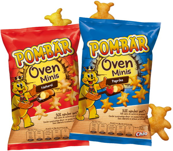 Een verpakking van POM-BÄR Oven Minis Naturel en Paprika