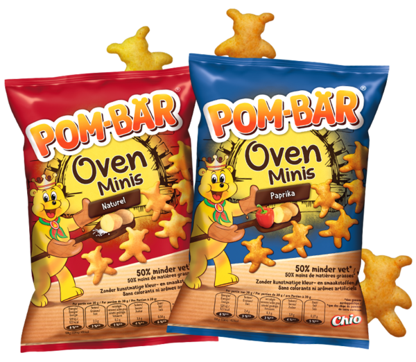 Een verpakking van POM-BÄR Oven Minis Naturel en Paprika
