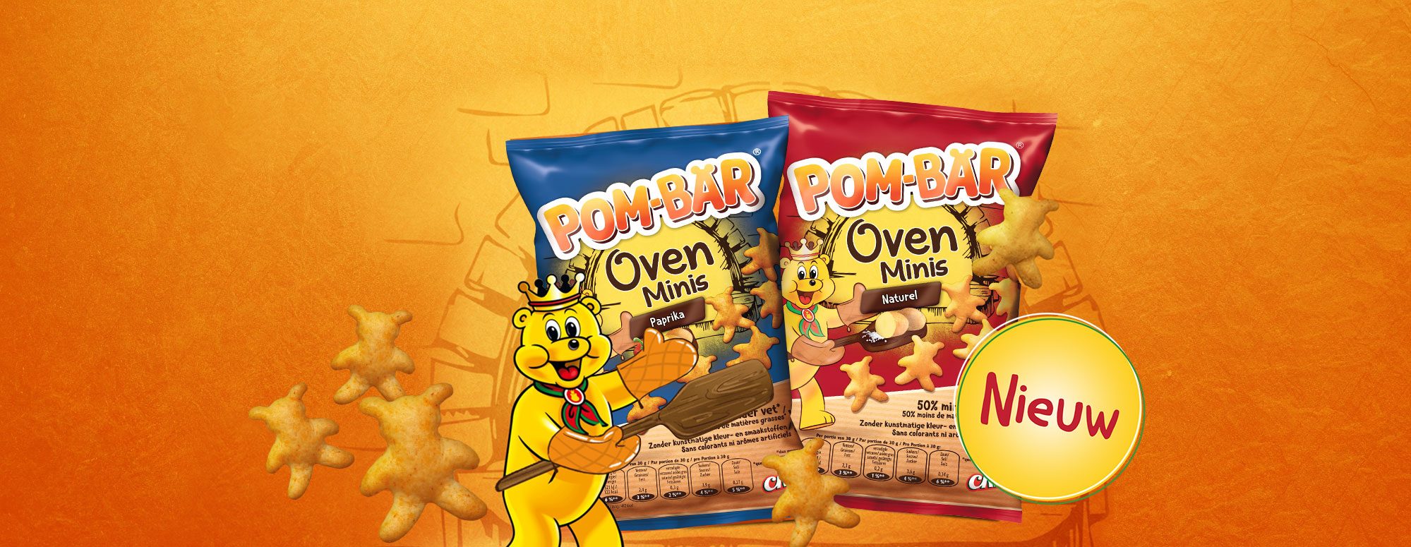 De gebakken snack in de vorm van een beertje